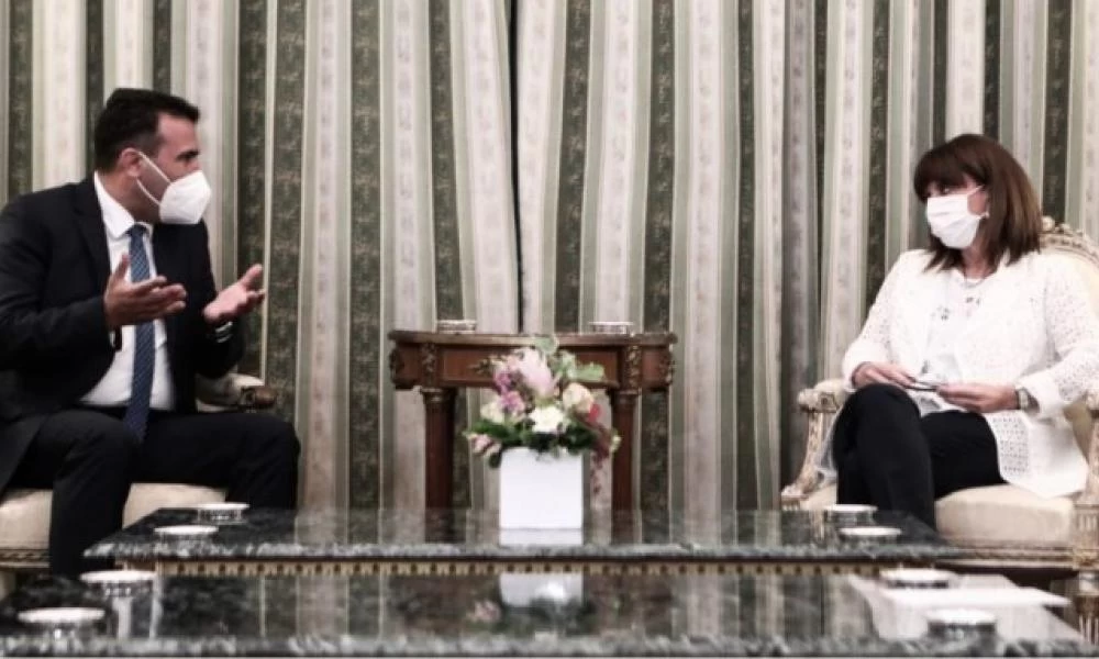 Συνάντηση Ζάεφ-Σακελλαροπούλου: Σε νέα εποχή οι σχέσεις Ελλάδας-Σκοπίων